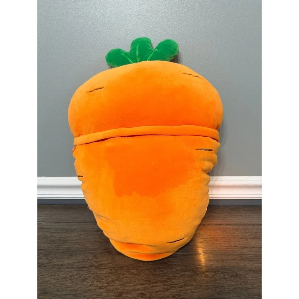 REFAHB Kawaii Carrot Bunny Pillow Plush Snack Bag with 8 Mini Bunnies Orange 15